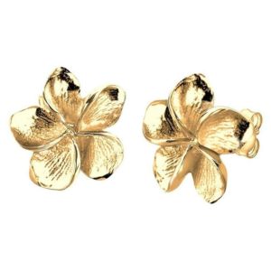 Grote Gouden Bloem oorbellen